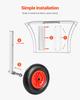 Boat Launching Wheels, 136.1 Kg Load Capacity, 381 Mm Aluminium Alloy Transom Wheel with Inflatable Rubber Tires, Folding Launch Wheels with 4 Quick