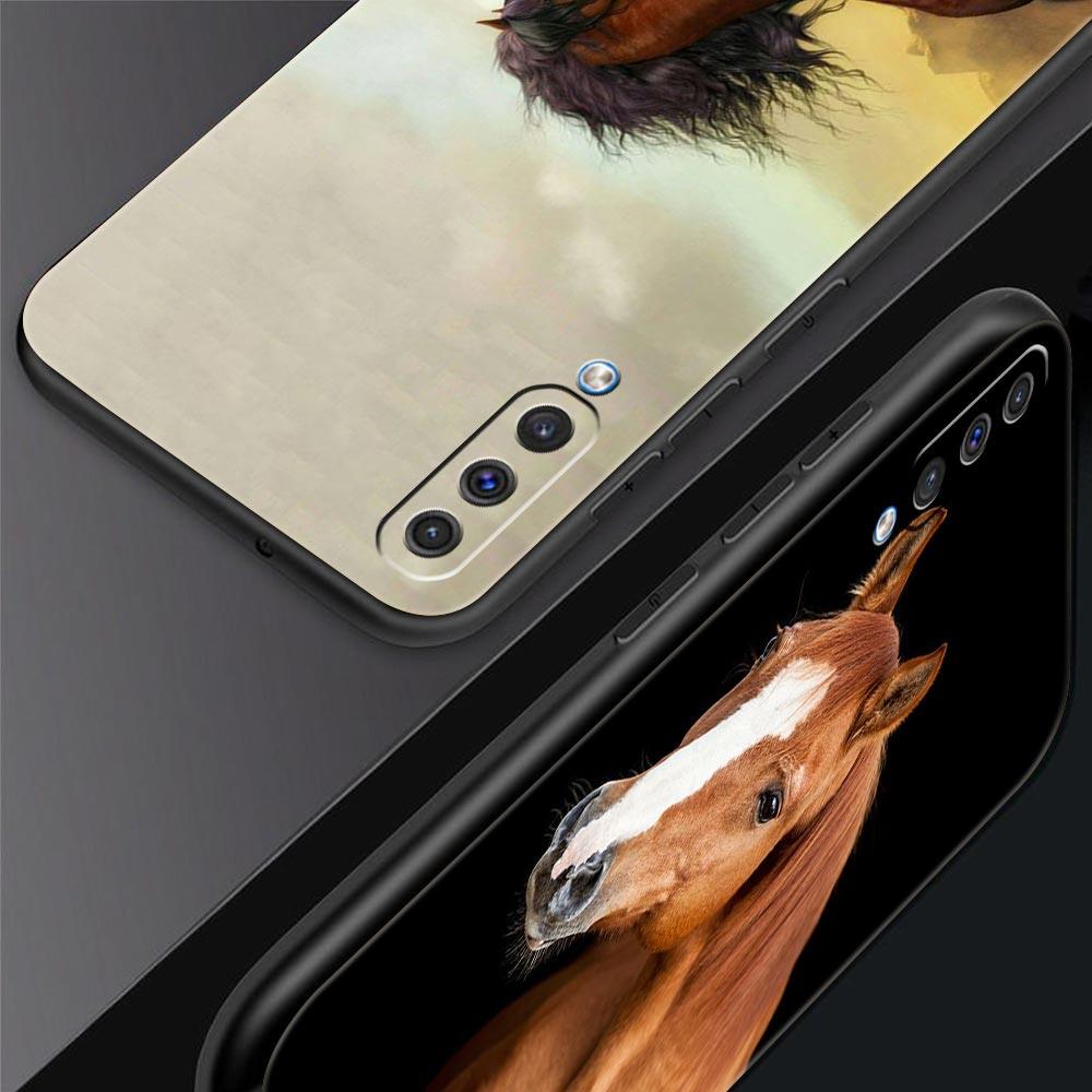 Animal Horse Phone Case for Samsung Galaxy A56 A36 A26 A16 A34 A24 A42 A22 A20 A12 A40 A30 A10 5G Soft TPU Cover Shell Funda Bag
