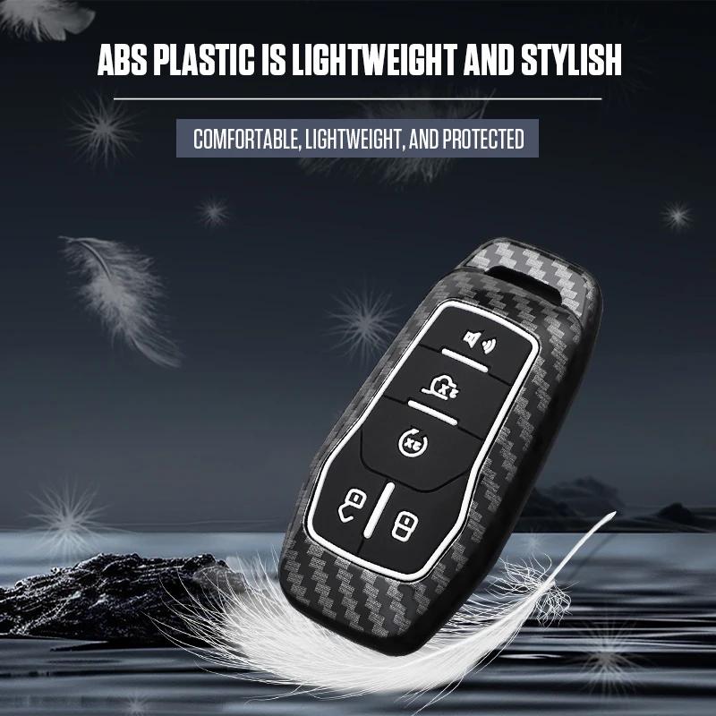 Interior Mouldings Car Key Cover Case For Ford Fusion Mondeo Mustang F-150 Explorer Edge 2015 2016 2017 2018 Car Key Protection