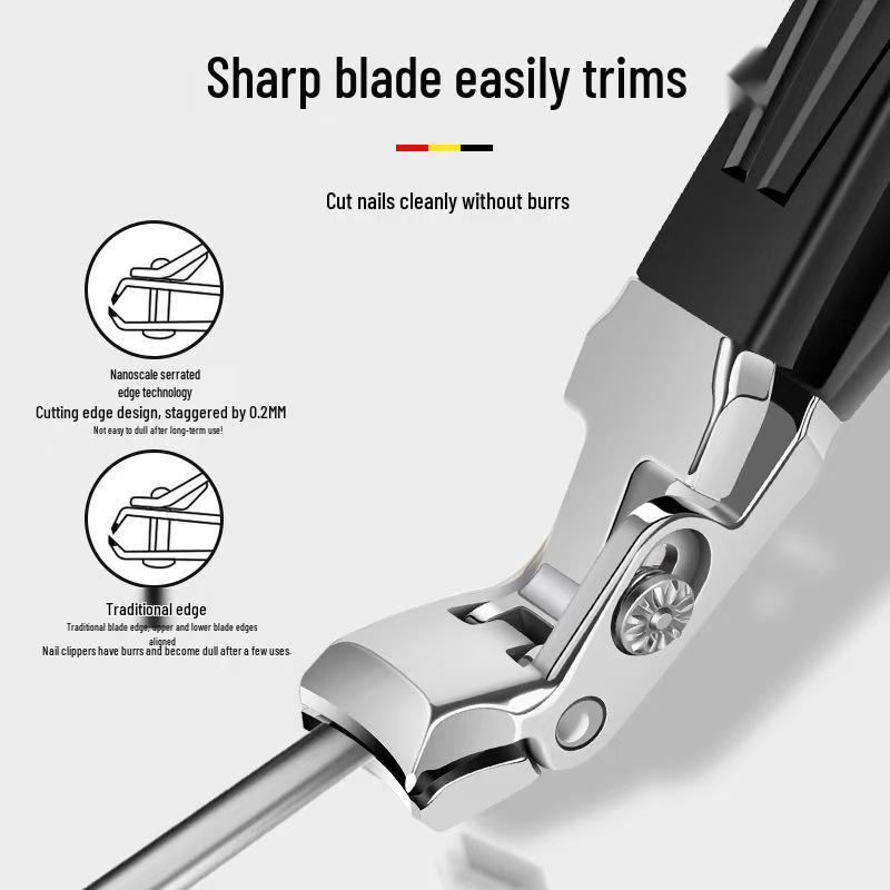 2024 Stainless Steel Curved Nail Clipper Set - Ingrown Nail Corrective, Anti-slip Design