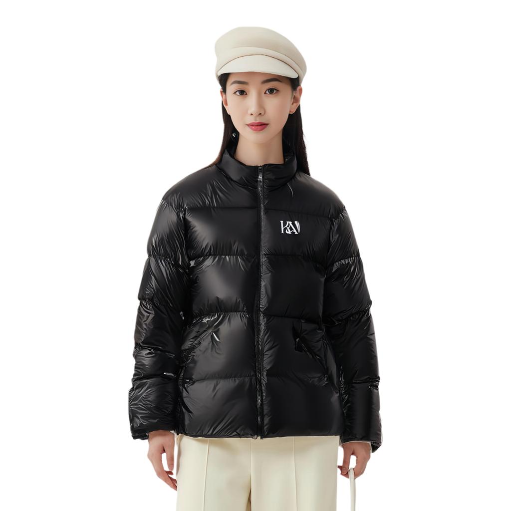 Anta Kyrie Irving Series Duck Down Nylon Fabric Puffer Jacket Sports Comfortable Warm Versatile Down Jacket Unisex Jacket Black 172441905S-4