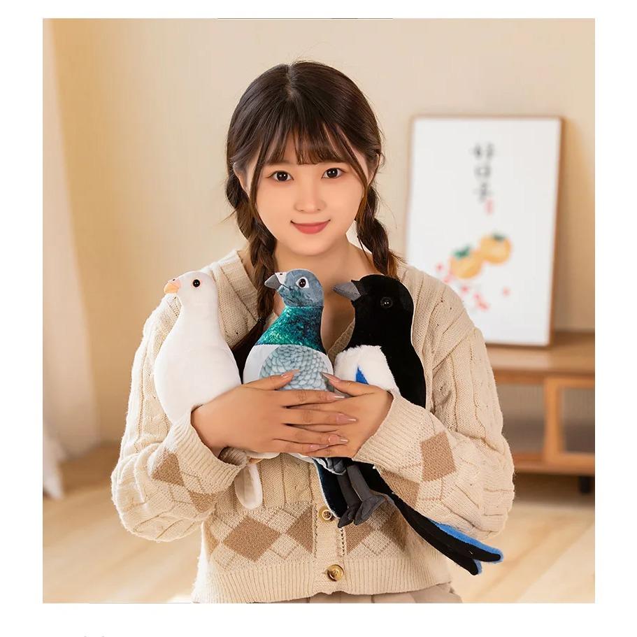 Simulation Pigeon Plush Toy Cartoon Birds Peace Dove Doll Doll Children Doll Gift Wholesale