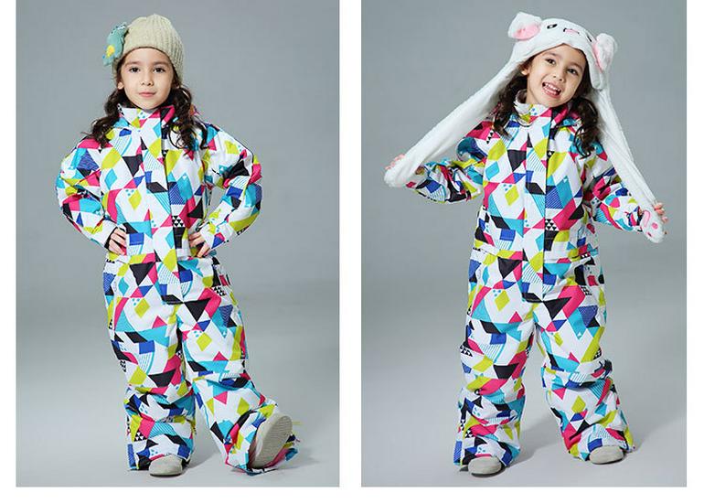 Combinaison de Ski MUTUSNOW pour Enfants - Combinaison de Neige Chaude Une Pièce pour Garçons/Filles
