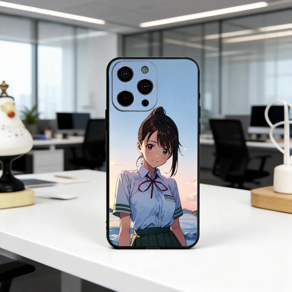 

Cute S-Suzume Anime Phone Case For iPhone 17, 16,15,14,13,12,11 Plus,Pro Max, Others Soft Black Cover iPhone16