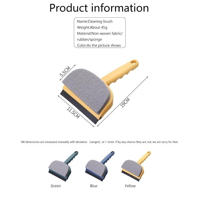 Multi-functional Glass Cleaning Brush, Double-sided Brush for Bathroom Window Car Window Mirror Cleaning Household Cleaning Tool