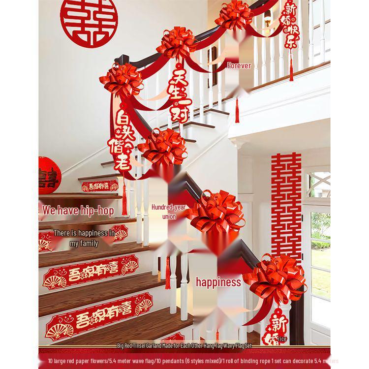 Wedding Handrail Decor: Stair & Balcony Floral Accents for Venue Styling