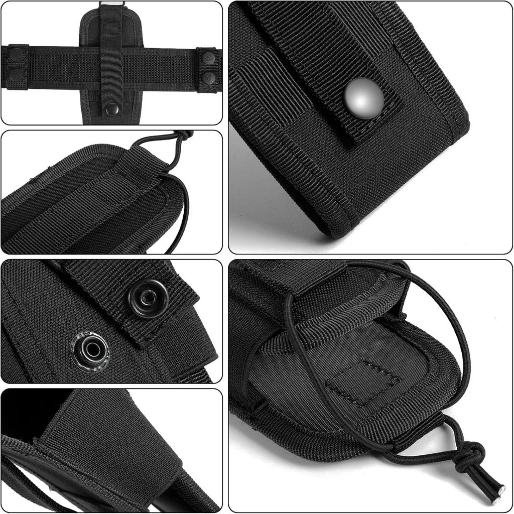 Radio Pouch Holder Radio Holster Molle Radio Pouch Universal Radio Case Military Heavy Duty Radio Bag for Police Firefighter Two
