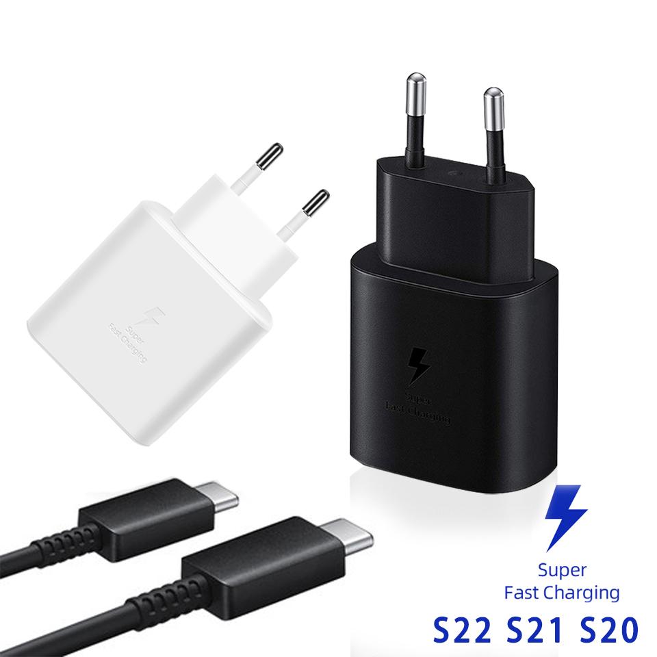 Buy Charger 25w Super Fast Charging Chargeur EU For Samsung Galaxy S22 S21 S20 FE Note 20 10 Z