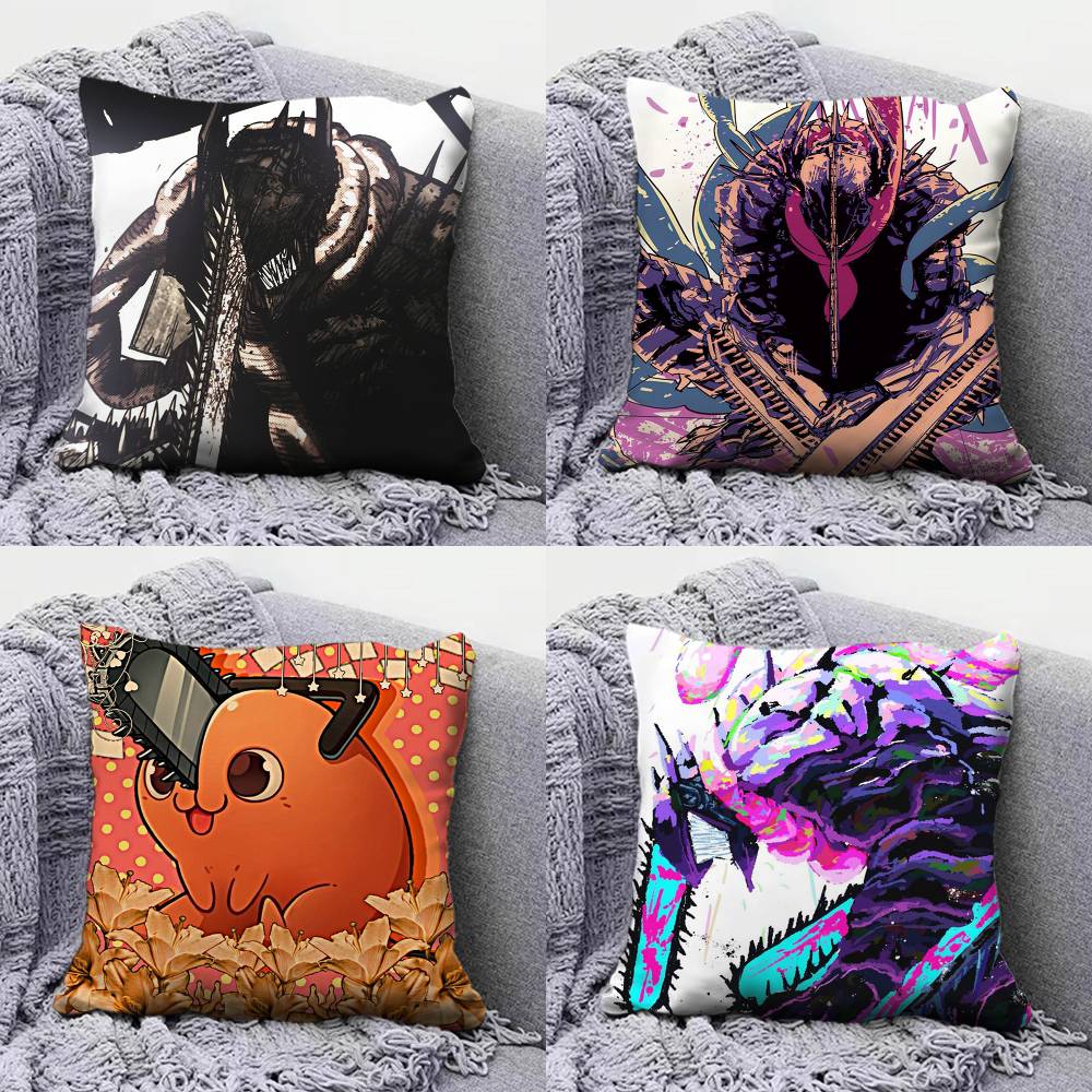 Pochita Chainsaw Man Home Sofa Cushion Covers And Aecorative Custom Pillow Covers