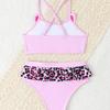 2026 Europe New Cute Girls' Two-piece Bikini Toddler Swimsuit
