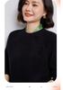 Women's Thick 100% Wool Raglan Sleeve Round Neck Sweater - Loose Knit Long Sleeve Pullover for Autumn/Winter