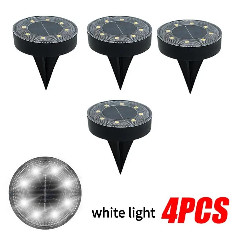 1-4PCS LED Outdoor Solar Power Floor Lamps Waterproof Underground Lamps for Lawn Decoration Garden Courtyar Decoration Lamp