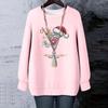 Ladies' Christmas Printed Round Neck Long Sleeved T-shirt Sweatshirt Top