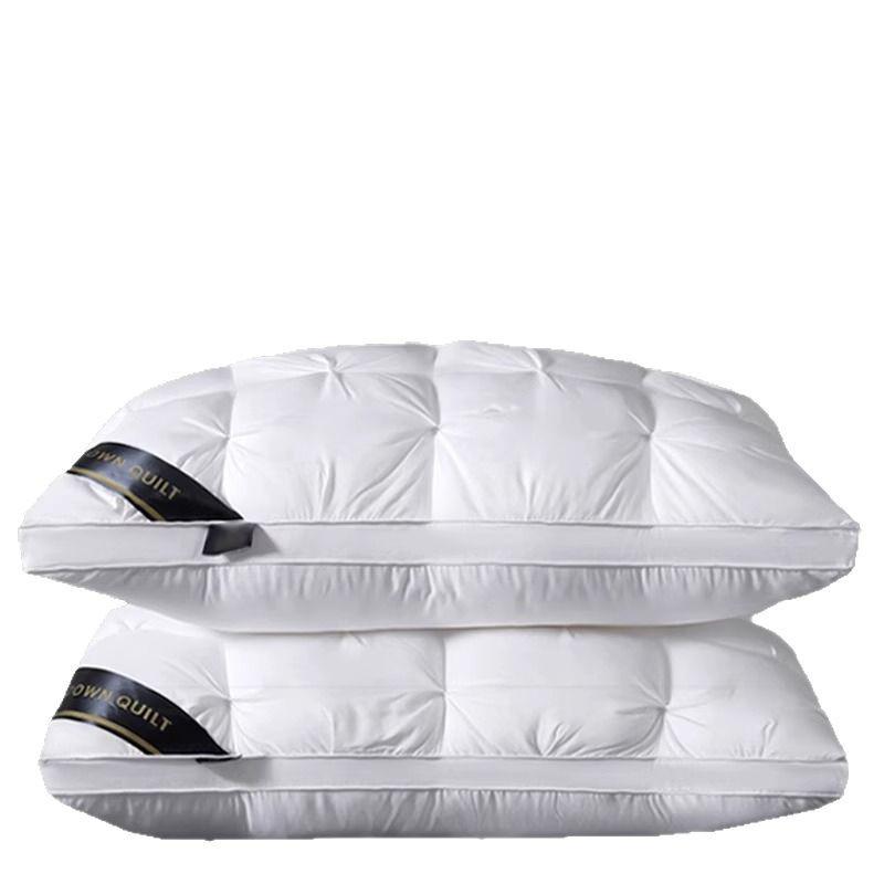 Luxury Durable Hotel Pillow: Neck Support, Non-Collapsing, Washable Feather Velvet
