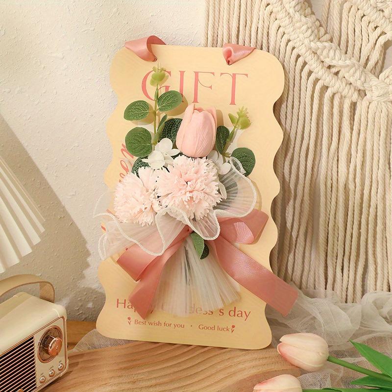 Happy Holiday 3D Flower Greeting Card Material Kit For Mother Teacher DIY Gift Idea