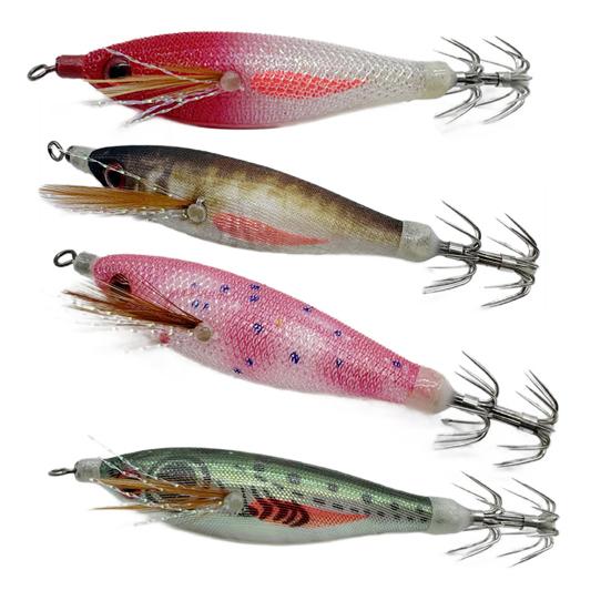 Appât de Pêche Crevette Lumineuse Leurre Dur avec Hameçon Aigu Aspect Réaliste Couleur Vive Mini Taille Accessoire Leurre de Pêche