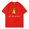Got Any Grapes Funny Duck Meme Tshirts Unisex Unisex Clothing Fashion Cartoon T Shirts Summer Casual Cotton Short Sleeve Tshirt
