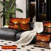 2D Retro Desert Sunset Cactus Throw Pillow Covers** Pattern Cushion Cover Suitable For Sofa Bedroom Car Pillow Cover
