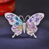 1Pcs Fashionable Versatile Anti-Glare Butterfly Insect Brooch Pin Luxurious Heavy-Duty Full Zircon Butterfly Brooch Accessory