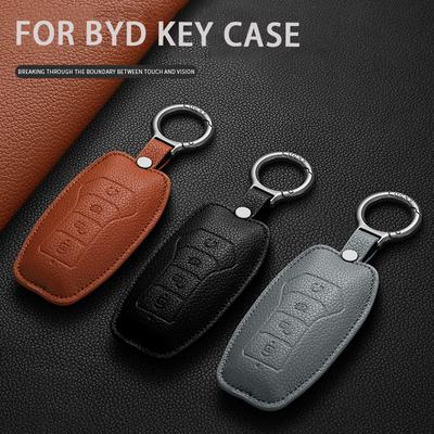Leather Car Key For Byd Qin Yuan Up Han Song Don Seal Sea Lion Seagull 06Ev E3 06Gt 06Dm 05Dm Xia Summer Protect Cover Accessory