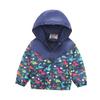 Boys and Girls Children's Clothing In Small Children Printed Fashion Splicing Casual Hooded Zipper Jacket Jacket
