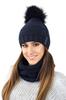 Fiona Winter Set Hat with Snood Color Navy Blue