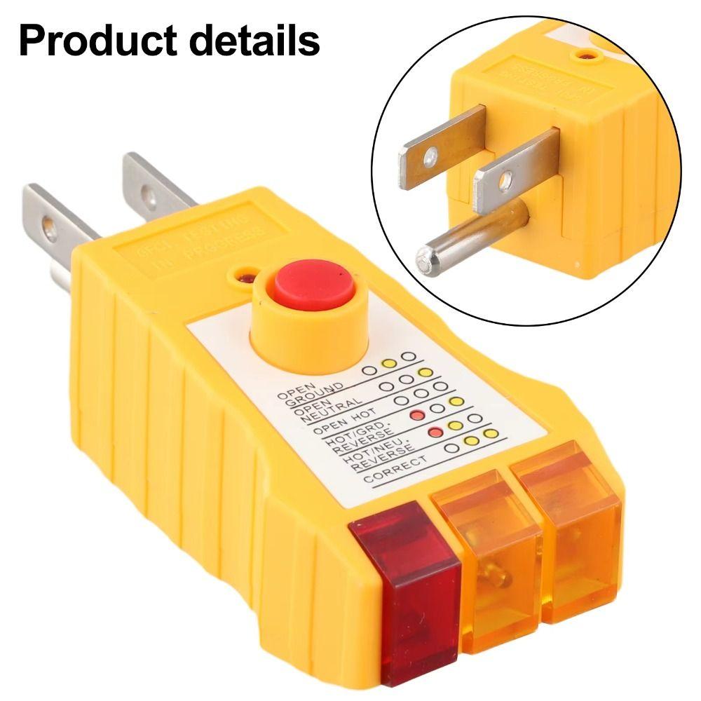 Comprehensive Wiring Check AC Receptacle Tester Compact Design Outlet Circuit Tester  Home Use