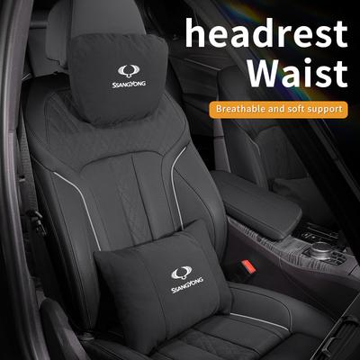 Car Headrest Neck Support Seat Lumbar Cushion Neck Pillow For Ssangyong Rexton Tivoli Musso Kyron Korando Actyon Car Accessories