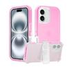 IP16 Transparent Phone Case for Apple iPhone 16 - Three-in-One Protective Cover