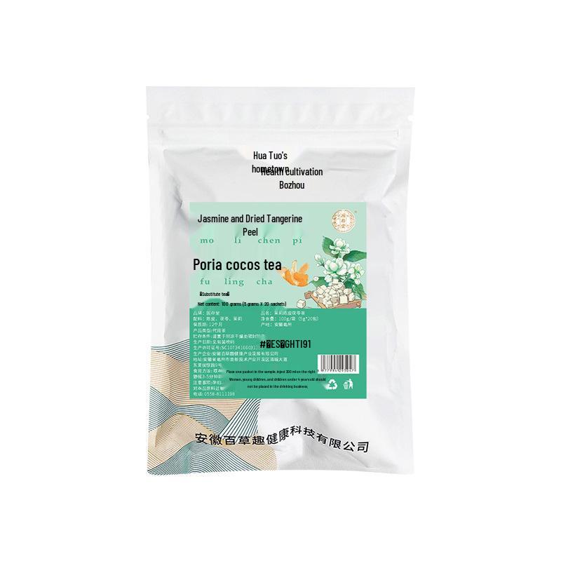 Jasmine Tangerine Peel & Poria Flower Herbal Tea - Easy to Brew, In Stock. Standard Size
