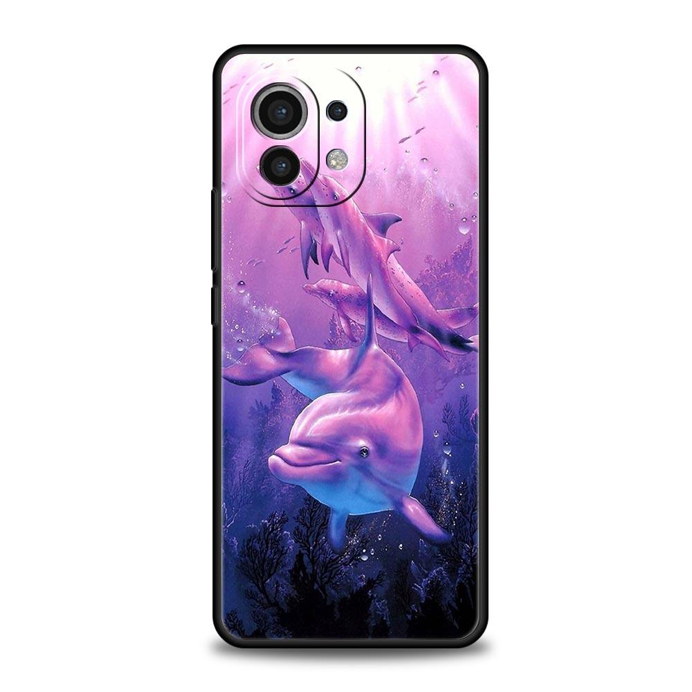 Ocean Animal Dolphin Phone Case For Xiaomi 12T 12 13 Pro Poco X3 NFC M3 F3 F4 M4 X4 Mi Note 10 11 Lite 10T 5G 11T 9T Soft Cover