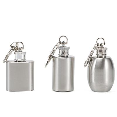 1PC Brocca da Vino Piccola Portatile, Brocca da Vino in Acciaio Inossidabile, Regalo Aziendale Bottiglia da 1 Oz di Vino Bianco con Portachiavi