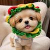 Party Hamburger Pet Burger Hat Cosplay Funny Cat Headgear Cross Dressing Adjustable Dog Costume Hat for Puppy