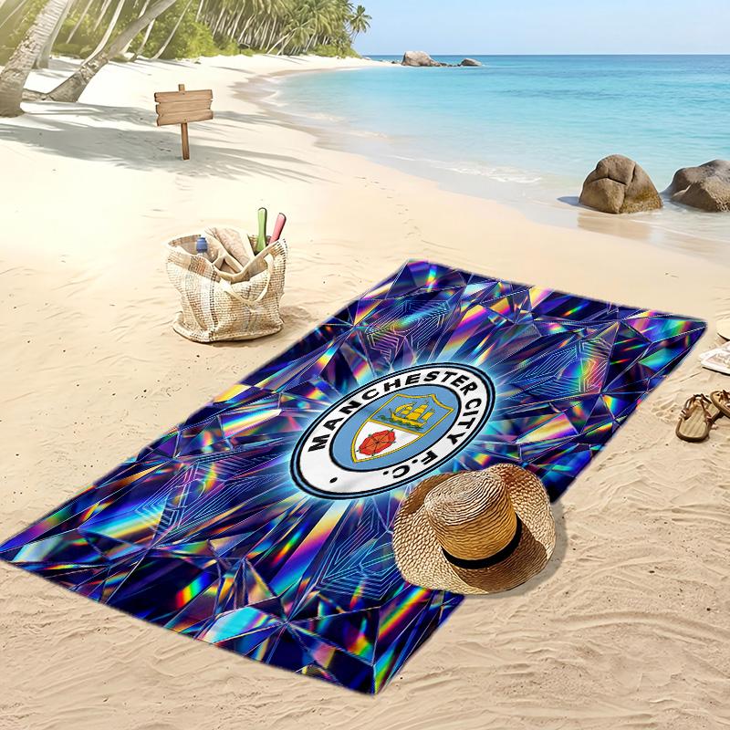 Manchester City Printed Beach Towel Quick Dry Soft TowelPortable Large Rectangular Beach Blanket for Travel Swimming Pool