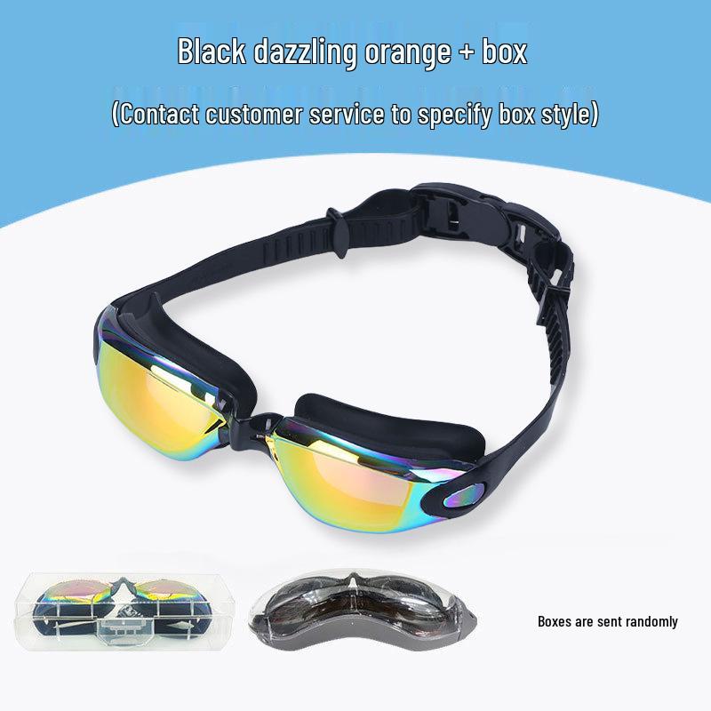 High-Definition Waterproof Anti-Fog Prescription Swimming Goggles for Adults