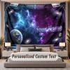Space Cosmic (63) Theme Custom Tapestry Personalized Custom Name Text Wall Hanging Tapestry Home Decor Background Cloth