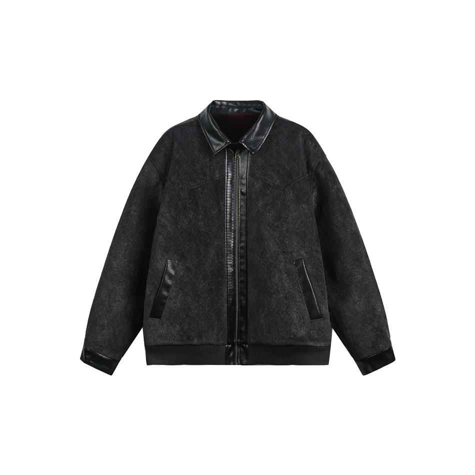 

ACE Trendy Men s Snake Print Double-Sided Winter Cotton Jacket with Velvet Lining, Style HY8559. XL