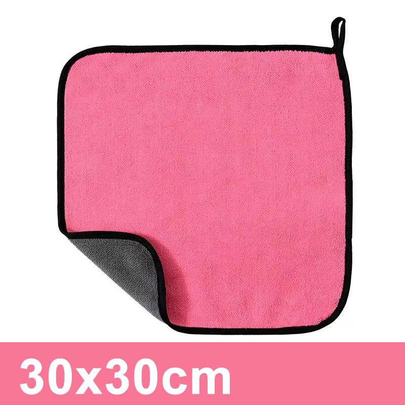 Thickened Car Washing Towel Double Layer Microfiber Cleaning Towels Car Window Glass Detailing Drying Cloths Auto Wash Supplies
