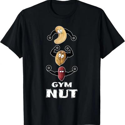 Mens Gym Nut Funny Workout Shirt Nuts Pun Punny Mens Guys Gift T-Shirt