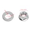 Steel Bicycle Hub Motor Nuts Washer Kit with 12mm Shaft for Universal Bike Component