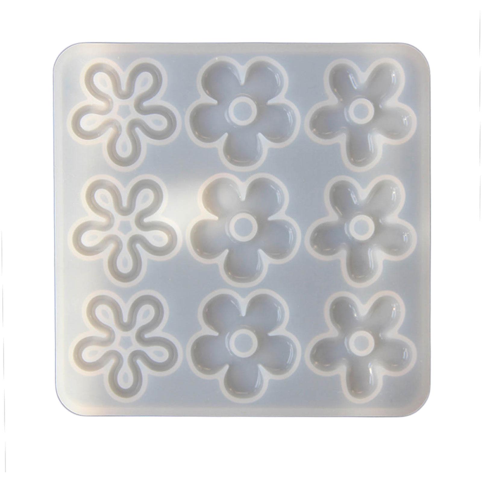 

Crystal Flower Charm Silicone Mold for DIY Necklace Jewelry Crafts Making Exquisite Handmade Floral Pendant Resin Mould