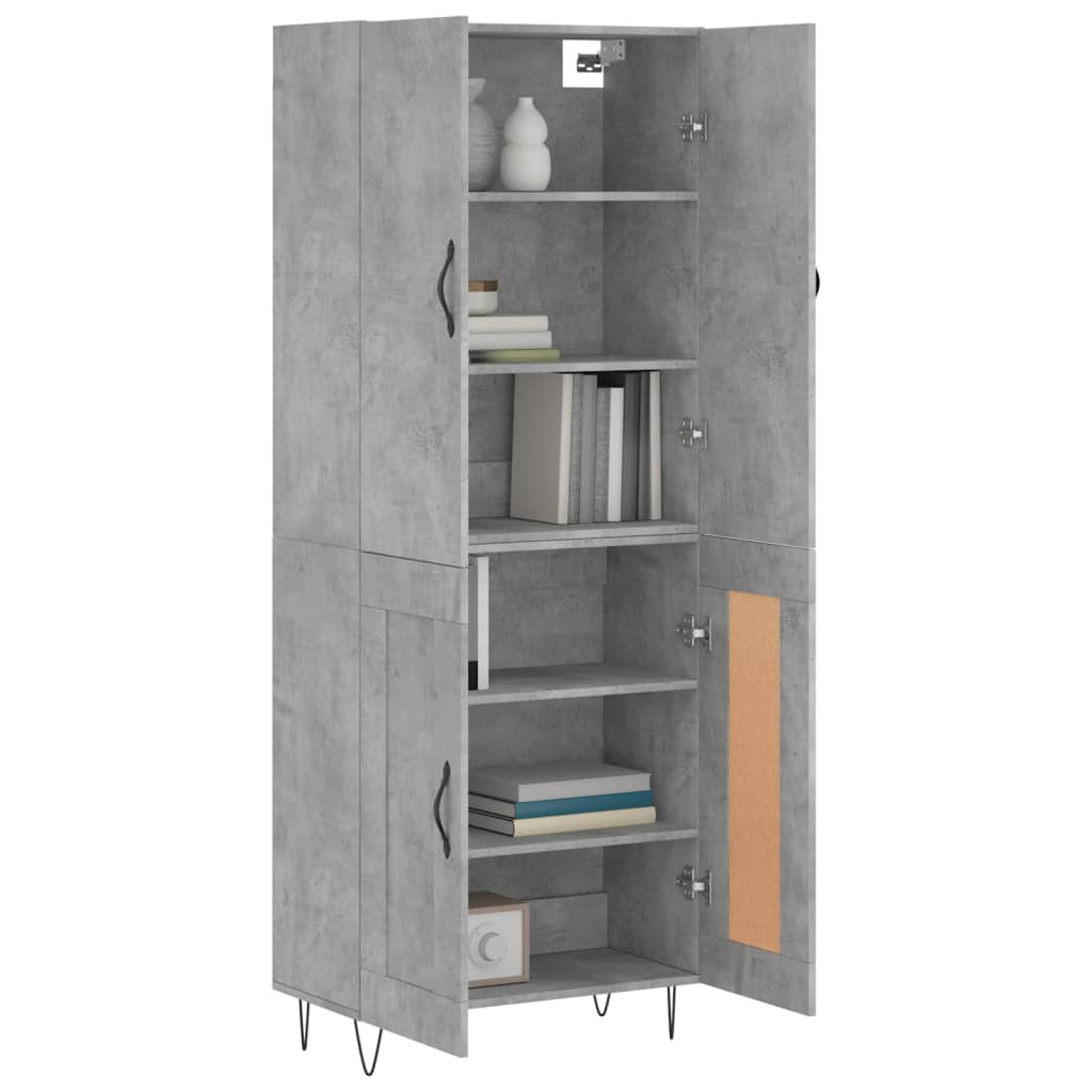 Highboard Concrete Grey 69.5 x 34 x 180 cm Particleboard