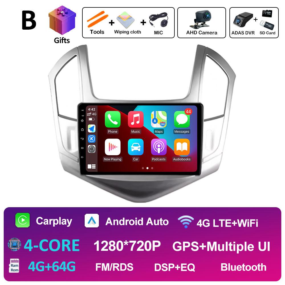 Car Video Radio Multimedia Player For Chevrolet Cruze J300 J308 2012 2013 2014 2015 Wireless Carplay Android Auto Head Unit WIFI