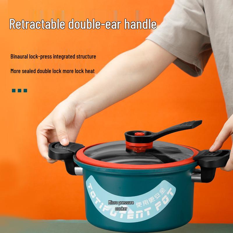 Multi-Functional Non-Stick Pressure Cooker for Gas & Induction Stoves – Explosion-Proof, Low-Pressure Cooking Pot