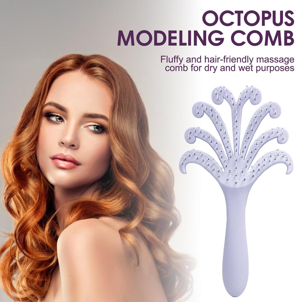 1pcs Octopus Hair Comb Hair Brush For Volumizing Wet And Dry Hair Massage Scalp Anti Damage ABS Detangling Comb