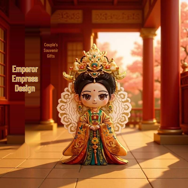 Wu Zetian Tang Dynasty Empress Magnet: Ancient Style Xi an Cultural Souvenir Refrigerator Sticker