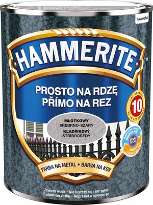 Hammerite Direct sur Rouille Peinture Métal Martelé Argent-Gris 0,7L