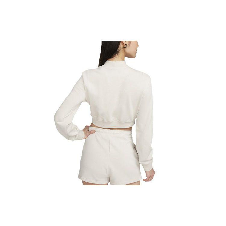Nike Crop Tops Women's Beige Half Turtleneck Moderate FN2477-104