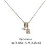 Charm Star Pendant Necklace Decoration Zircon Collarbone Chain Vintage Square Necklace  Girls