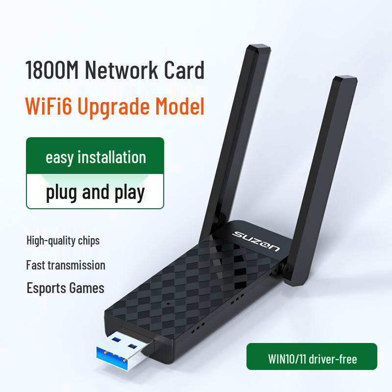 1300m Dual-Band USB Wireless Network Card - 5G Gigabit High-Speed WiFi for Desktop & Laptop (Driver-Free)